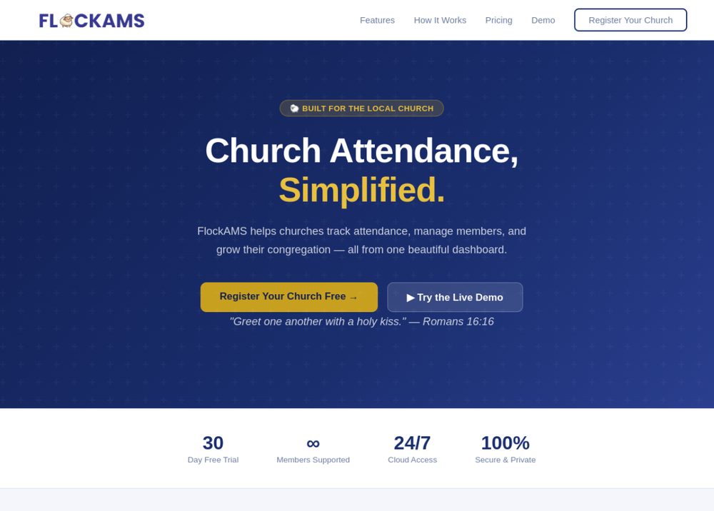 FlockAMS church management platform